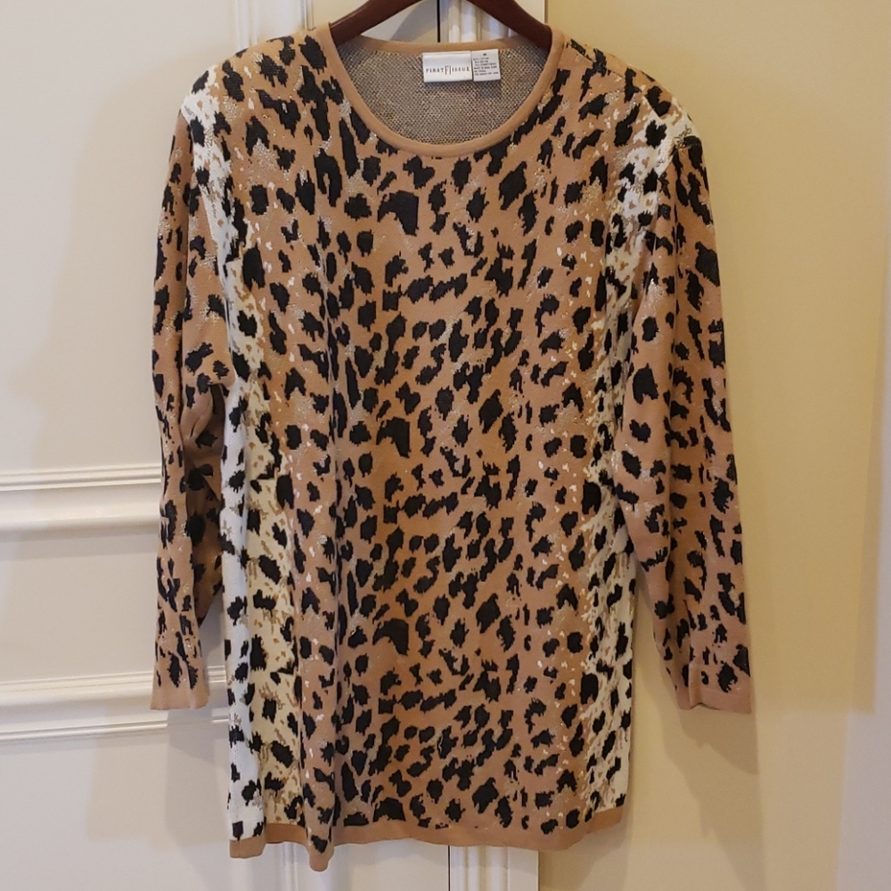 Animal print cardigan